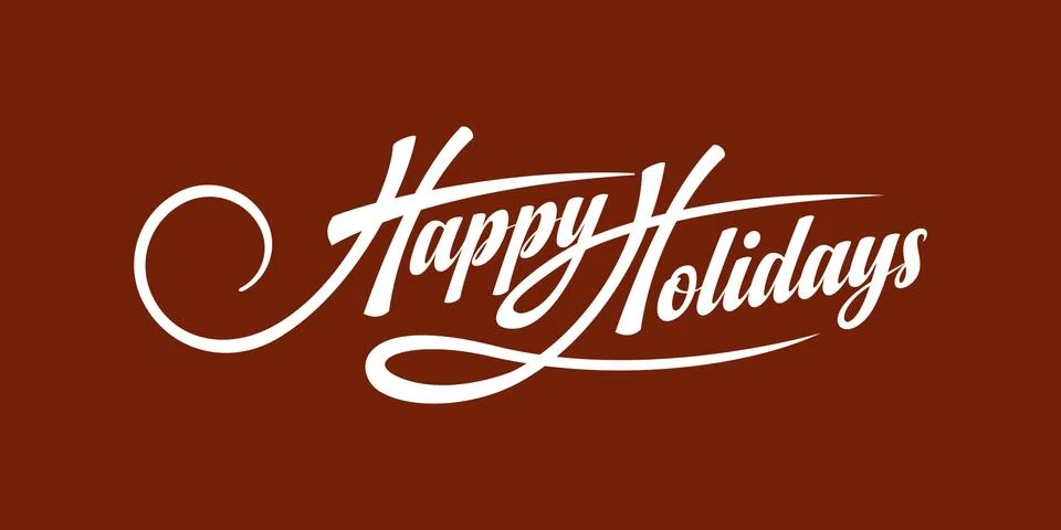 Happy Holidays text Stock Illustration