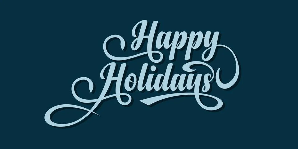 Happy Holidays text Stock Illustration