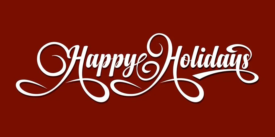 Happy Holidays text Stock Illustration