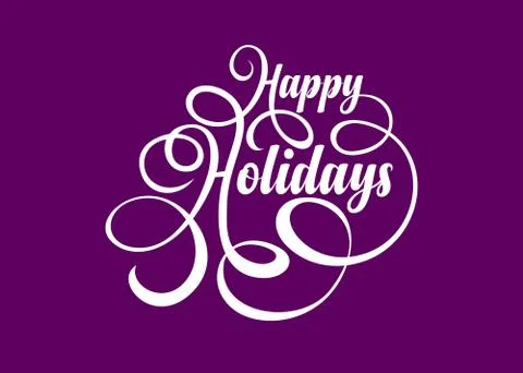 Happy Holidays text Stock Illustration