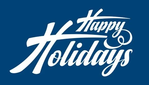 Happy Holidays text Stock Illustration