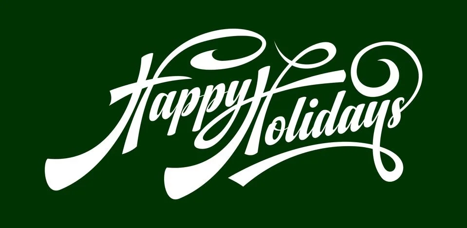 Happy Holidays text Stock Illustration