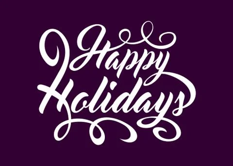 Happy Holidays text Stock Illustration