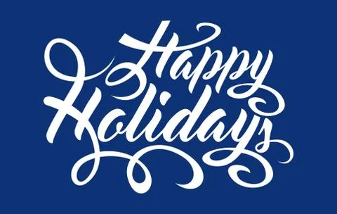 Happy Holidays text Stock Illustration