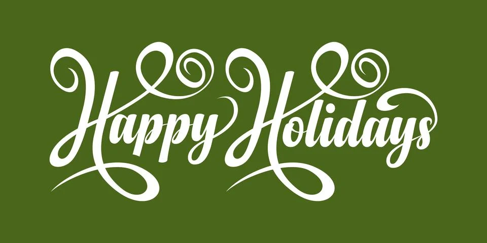 Happy Holidays text Stock Illustration