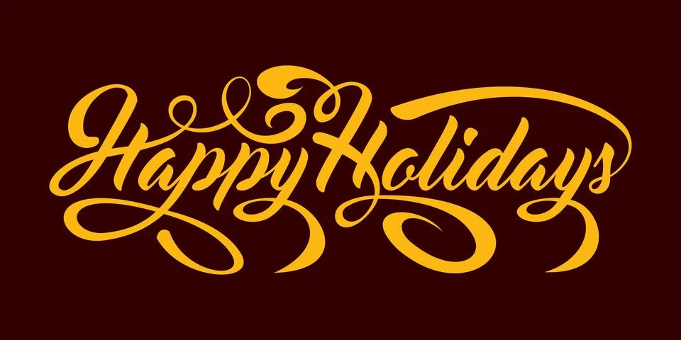 Happy Holidays text Stock Illustration
