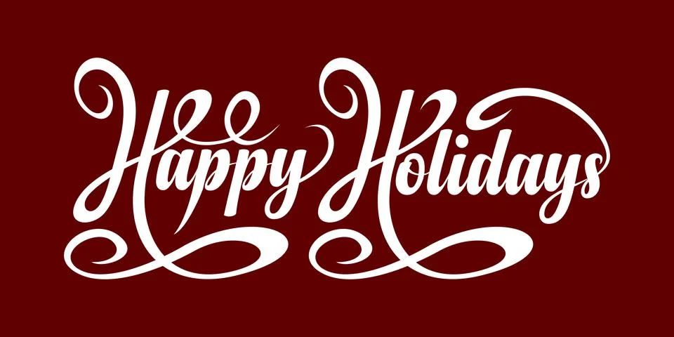 Happy Holidays text Stock Illustration