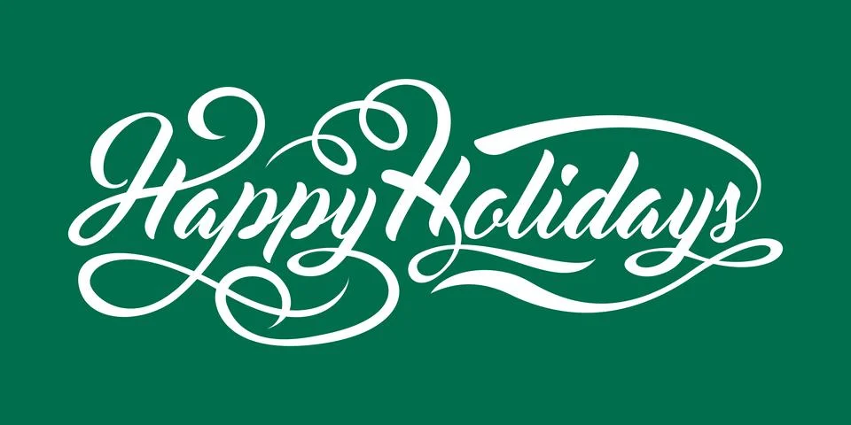 Happy Holidays text Stock Illustration