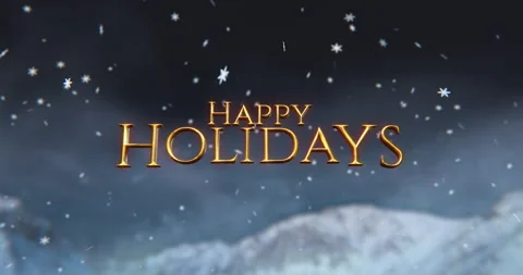 Happy Holidays Title in a 3D animation Stock Footage 251425856
