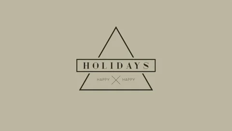 Happy Holidays with triangle on brown texture Видео 199101314