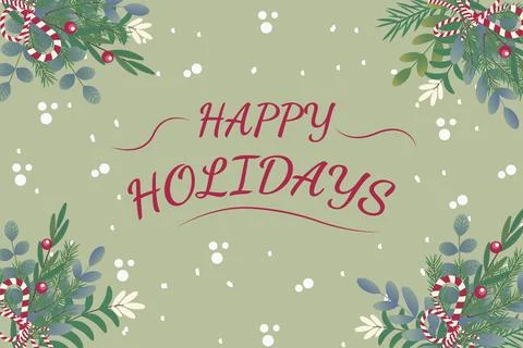 Happy Holidays vector text on background. Stock Illustration