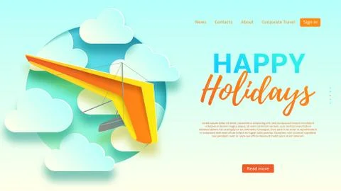 Happy holidays web banner Stock Illustration