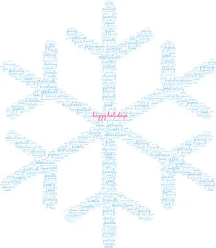 Happy Holidays Word Cloud Stock-Illustration