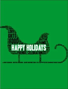 Happy Holidays Word Cloud 스톡 일러스트