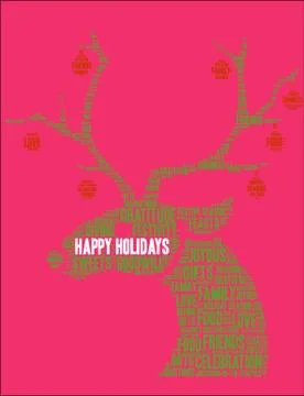 Happy Holidays Word Cloud Stock Illustration