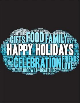 Happy Holidays Word Cloud Stock-Illustration