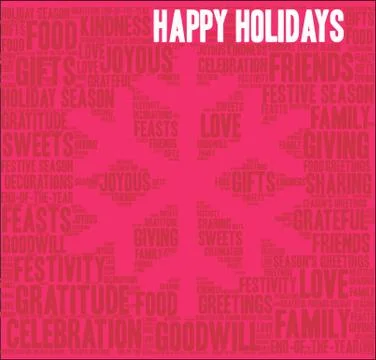 Happy Holidays Word Cloud Stock-Illustration