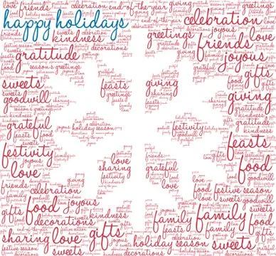 Happy Holidays Word Cloud Stock-Illustration
