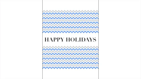 Happy Holidays with zigzag pattern on white modern gradient Stock Footage 217411214