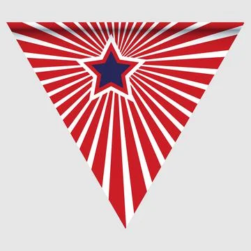 Happy holyday day triangular flag for planar festivals with Illustrazione stock