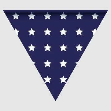 Happy holyday day triangular flag for planar festivals with Stock Illustration