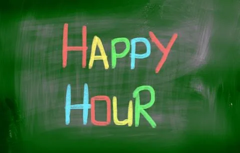 Happy hour concept Stock Illustration