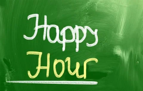 Happy hour concept Stock Illustration