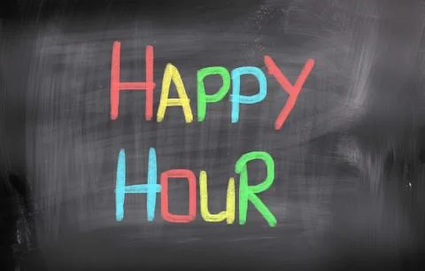 Happy Hour Concept Stock Illustration