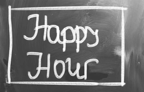 Happy Hour Concept Stock Illustration