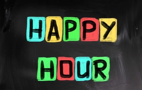 Happy Hour Concept Illustrazione stock