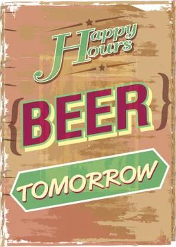Happy hour Stock Illustration