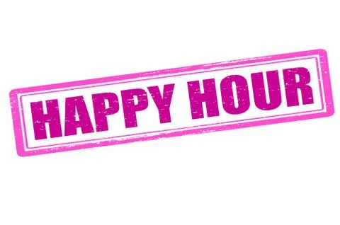 Happy hour Illustrazione stock