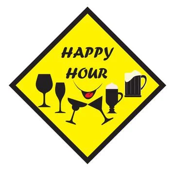 Happy hour Stock Illustration