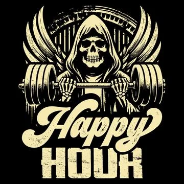 HapPy hour Stock Illustration