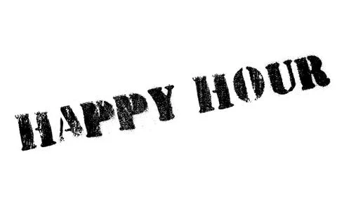 Happy hour stamp Stock Illustration