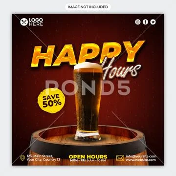 Happy hours PSD Template