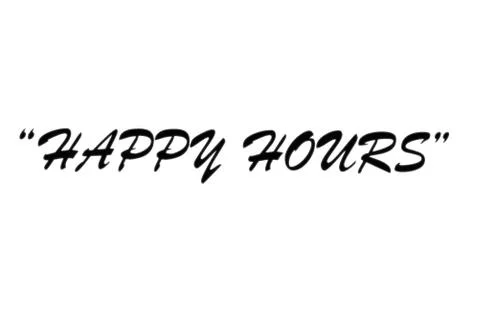 Happy hours text Stock Illustration
