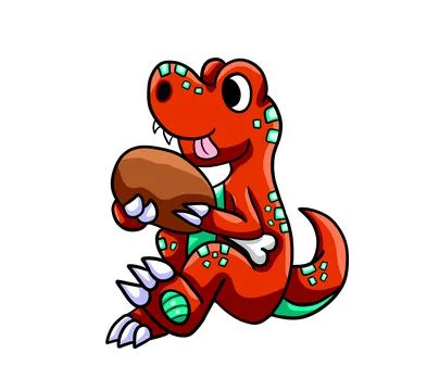 Happy Hungry T Rex Stock Illustration