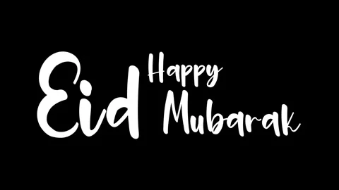 Happy Ied Mubarak white text animation Stock Footage 305199057