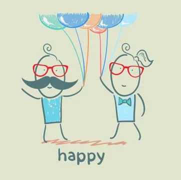 Happy Stock Illustration