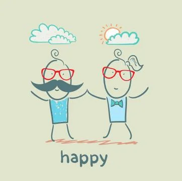 Happy Stock Illustration