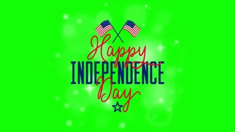 Happy independence day animated Stock Footage 197209357