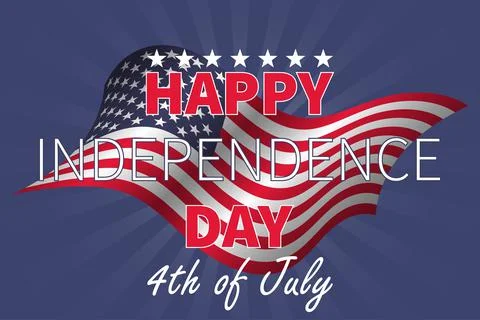 Happy Independence Day background. Fourth of July background. American Stock Illustration