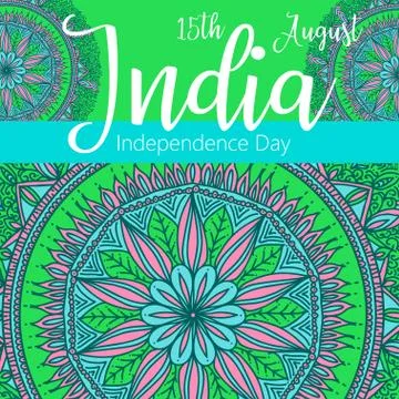 Happy Independence day India, Vector illustration, Flyer design for 15th Augu Stock Illustration
