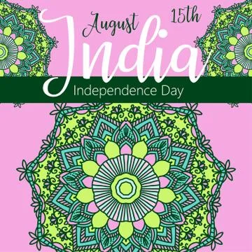 Happy Independence day India, Vector illustration, Flyer design for 15th Augu Stock Illustration