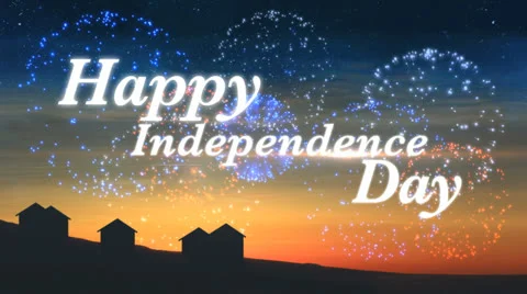 Happy Independence Day Title Stock Footage 24306243