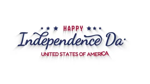 Happy Independence Day Typography Animation Stock-Footage 336800220