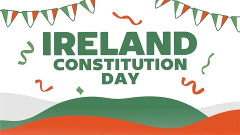 Happy Irish Constitution Day to all Irish people 库存影片 313510787