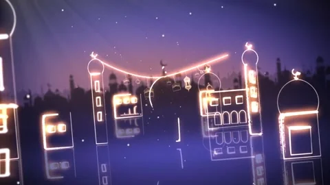 Happy Islamic Eid Celebration - Eid Mubarak Stock Footage 267820521