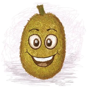 Happy jackfruit Stock Illustration
